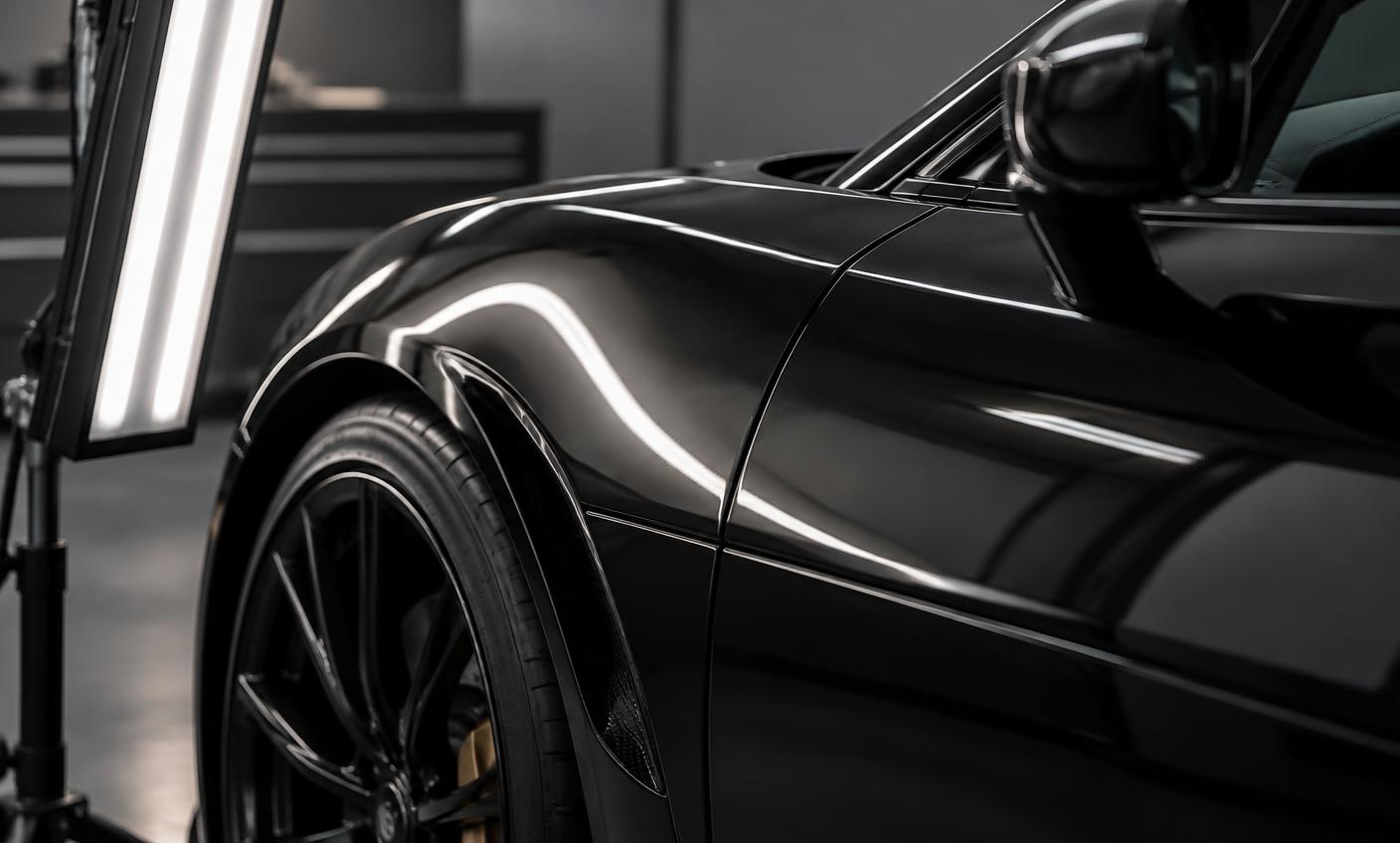 Vehicle preservation process condition assessment of black automotive paint